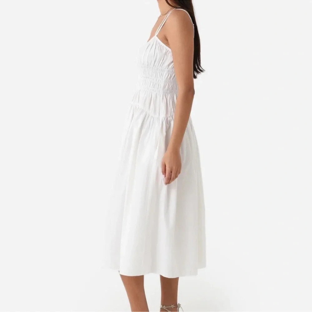 Ciao Lucia Volta Midi Dress White Large NWT Coastal Beach Vacation Contemporary - Picture 4 of 12
